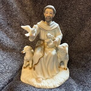 Saint Francis Figurine with Animals